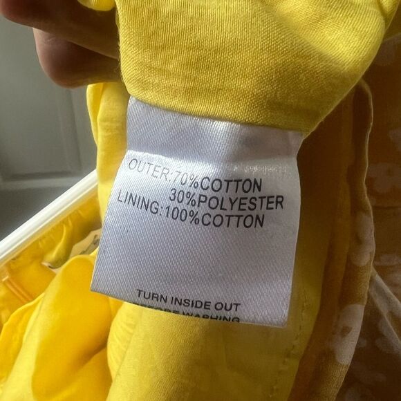 SABO SKIRT Sidney Mini Dress Yellow White Floral Print Long Flared Sleeve XS - Picture 7 of 7